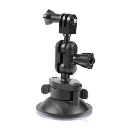 PULUZ Suction Cup Mount for Sports Cameras (DJI, GoPro, Insta360) PU545B Black