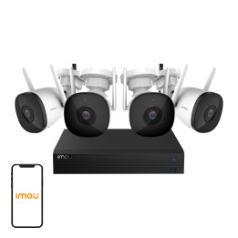 Imou KIT/NVR1104HS-W-S2/4-F22FE 4ch 4MP Wi-Fi NVR novērošanas komplekts