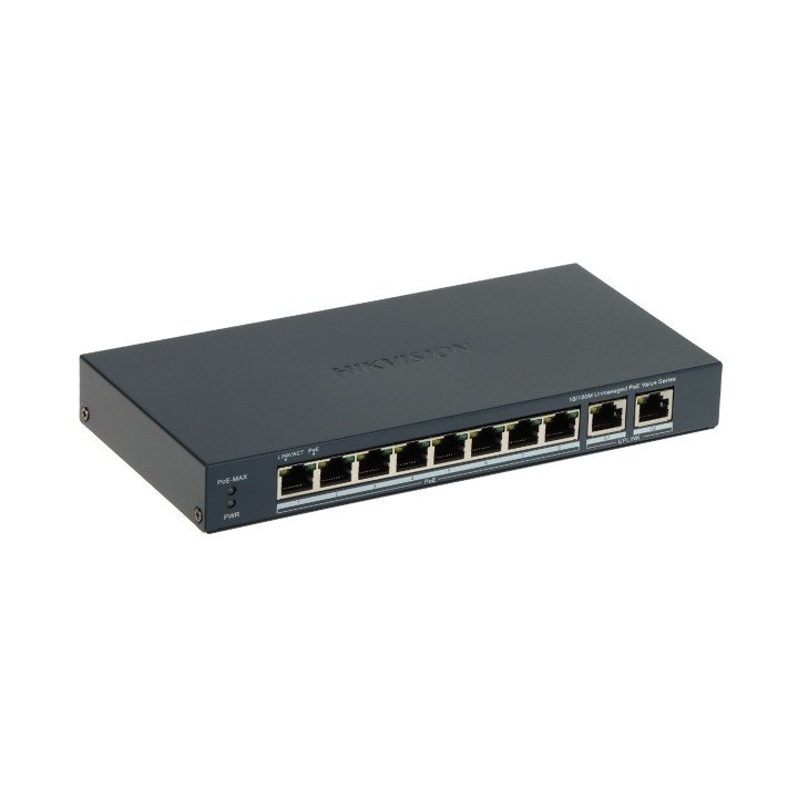 Hikvision DS-3E0310P-E/M(B) 8 portu PoE slēdzis
