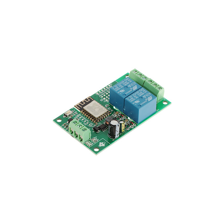 ESP12-2R-D8 Wi-Fi 2 kanālu relejs viedai mājai