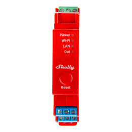 Shelly PRO 1PM WiFi + Ethernet 1-grupas viedais relejs ar jaudas mērītāju un DIN sliedes atbalstu - Sonoff, SmartWise, Shelly ES