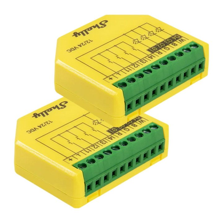 Shelly PlusRGBWPM Wi-Fi/Bluetooth LED Strip Controller (2-pack)