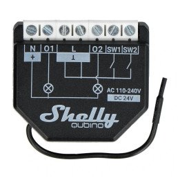 Shelly Qubino Wave2PM 2-Channel Z-Wave Smart Controller with Power Measurement