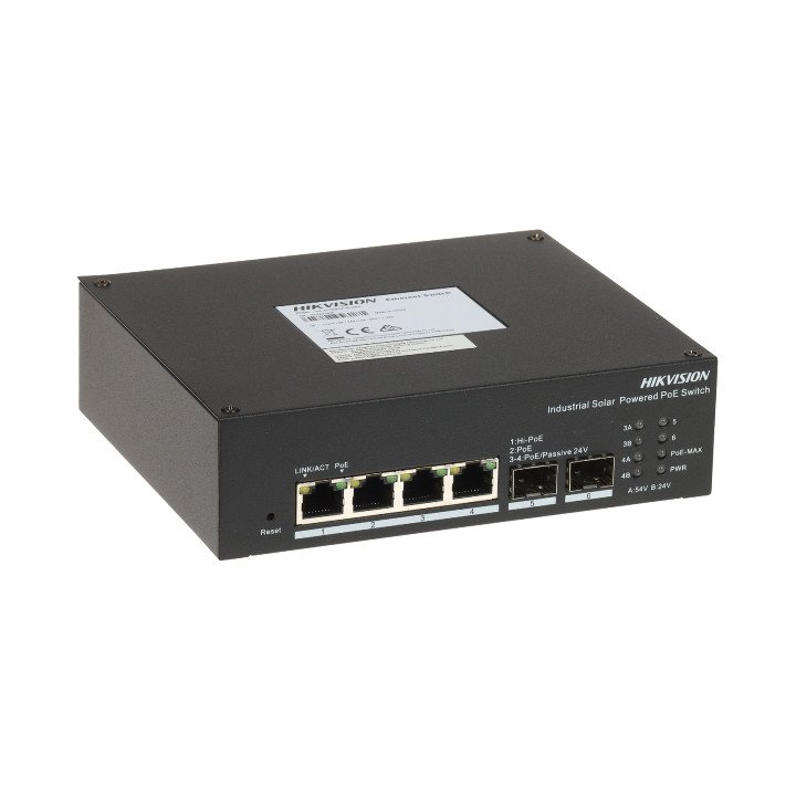 Hikvision DS-3T1506HP-EI-UPS 4 portu PoE slēdzis