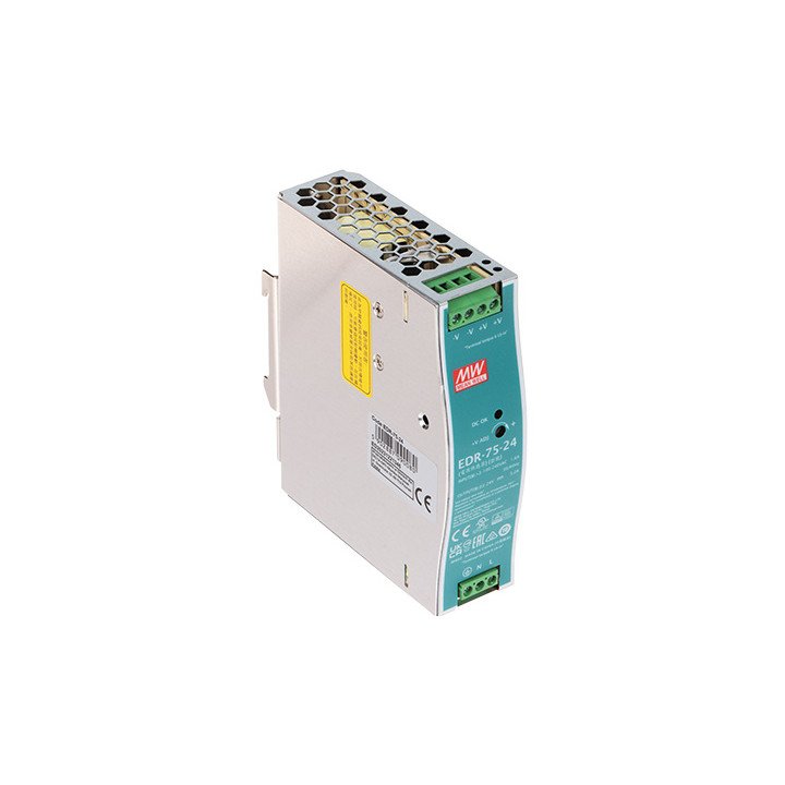 MEAN WELL EDR-75-24 75W 24V DIN barošanas bloks