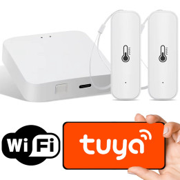 Viedais temperatūras un mitruma sensoru komplekts WiFi TUYA