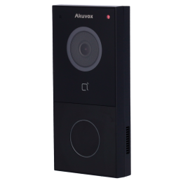 AKUVOX AK-E12S-BLACK IP video durvju stacija ar BLE, NFC, RFID, PoE, IP65, melna