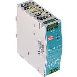 MEAN WELL NDR-120-24 120W 24V DIN sliedes barošanas bloks