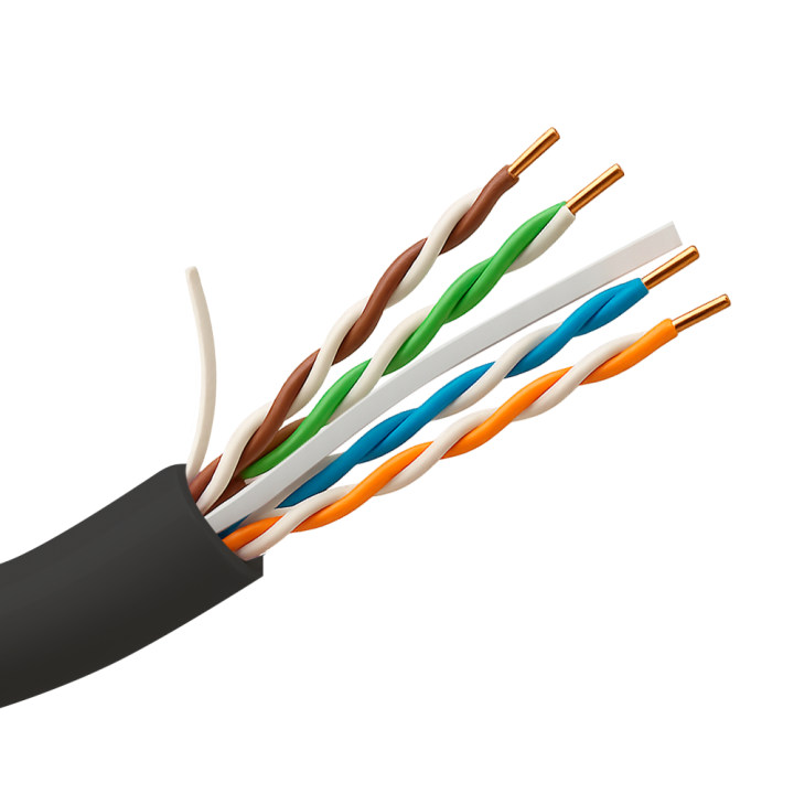 SAFIRE UTP6-100-OUTDOOR āra Cat6 UTP tīkla kabelis 100m ruļlī
