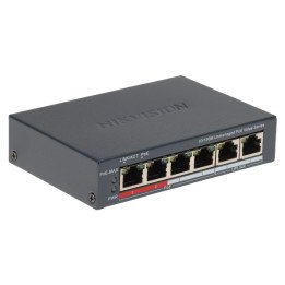 Hikvision DS-3E0106P-E/M(B) PoE slēdzis 4 porti 55W