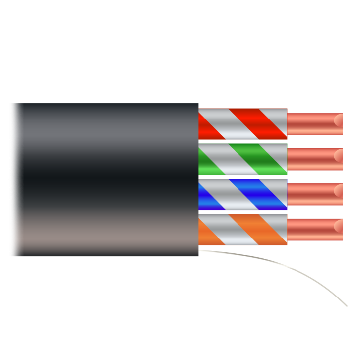 SAFIRE UTP6-500-OUTDOOR Cat6 U/UTP āra tīkla kabelis 500m ruļļos