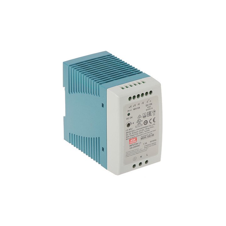 MEAN WELL MDR-100-48 48V 2.1A DIN sliežu barošanas bloks