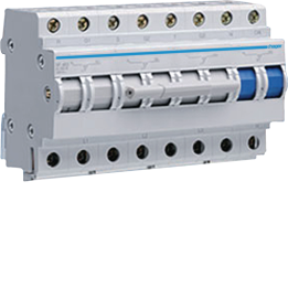 Hager SF463 4 Pole Changeover Switch 63A I-0-II