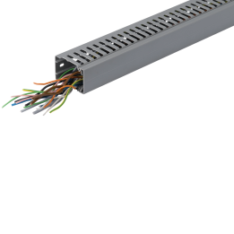 Hager BA7A25040 Slotted Panel Trunking BA7A, 25x40 mm, Grey
