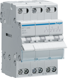 Hager SFT340 3P 40A Centre Off Changeover Switch