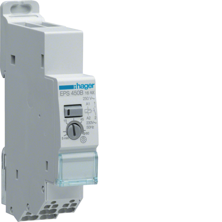 Hager EPS450B Electronic Latching Relay with Delay Timer