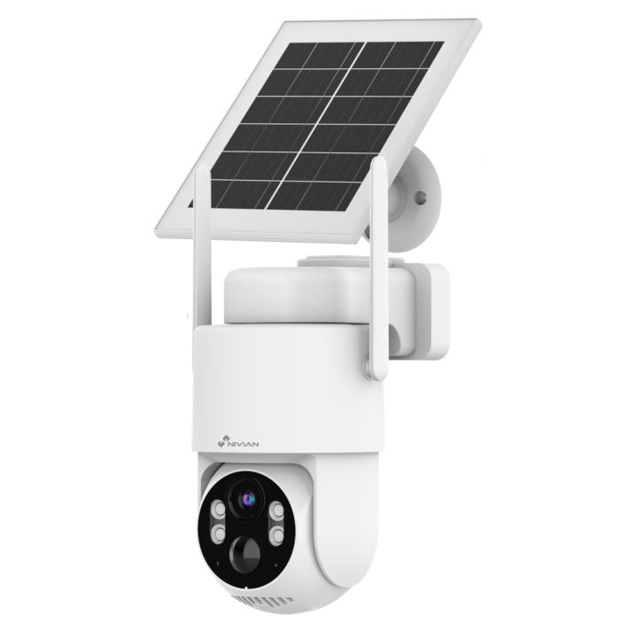 NIVIAN RETAIL NVS-IPC-09S-4G3Y-BATSOLAR 3MP PTZ IP kamera ar Wi-Fi, PoE, IP65, dubulto apgaismojumu, microSD līdz 256GB