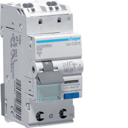 Hager ADS960D RCBO 1P+N 6kA C-10A 30mA Type A