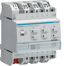 Hager TYAS606D Output Module 6-fold 16A C-Load Adapted