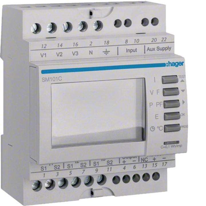 Hager SM101C Communicant Modular Multifunction Meter