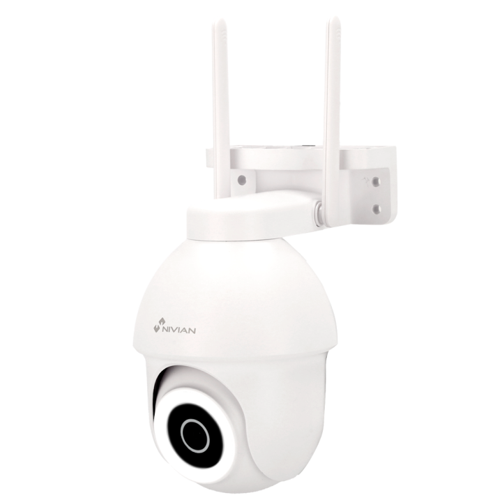 NIVIAN RETAIL NVS-IPC-0S3 4MP PTZ IP kamera āra, Wi-Fi PoE, 2.5K, divkāršs apgaismojums, IP65