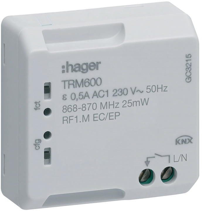 Hager TRM600 KNX RF Timer Control for Latching Relay