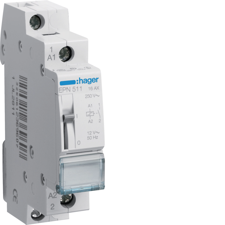 Hager EPN511 Latching Relay 1NO 12V