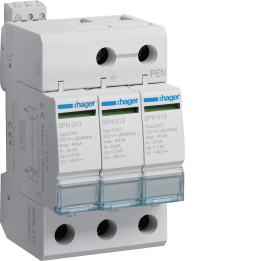 Hager SPB517 Surge Protective Device 3P 40kA Type 2 IT FM