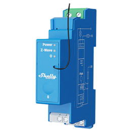 Shelly Qubino Wave PRO 1 viedais DIN-sliedes relejs ar 1 grupu, ar Z-Wave protokolu - Sonoff, SmartWise, Shelly ES vairumtirdzni