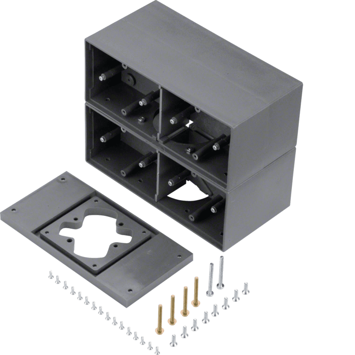Коробка Hager GBZ87011, настенная, 8 монтажных полей, SG