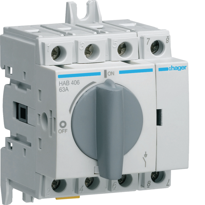 Hager HAB406 Load Break Switch 4P 63A