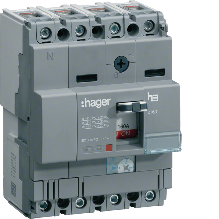 Автоматический выключатель Hager HHA081H, 4P, 80A, 25kA
