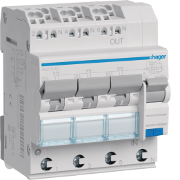 Hager ADZ313D RCBO 3P+N 6kA C-16A 30mA Type A