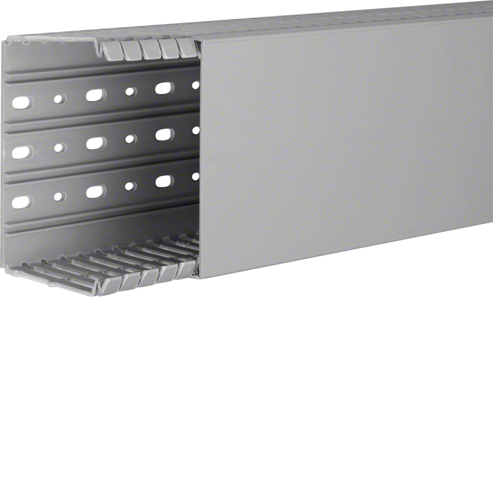 Hager BA780120 Slotted Panel Trunking 80x120mm, Grey