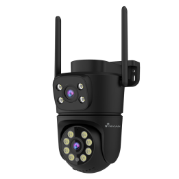 NIVIAN RETAIL NVS-IPC-0S6B-DUAL 4MP PTZ IP kamera ar Wi-Fi, PoE, IP65, divkāršu apgaismojumu