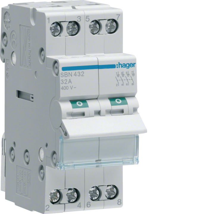 Hager SBN432 4P 32A galvenais slēdzis/izolators