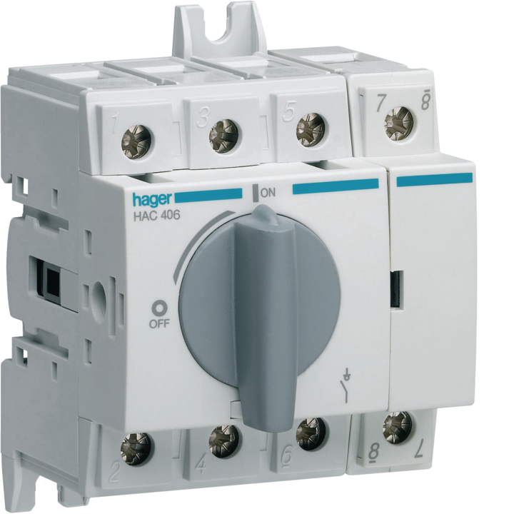 Hager HAC406 Load Break Switch 4P 63A