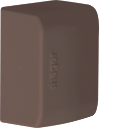 Hager ATA163068014 End Cap for ATEHA Trunking, 16x30mm, Brown