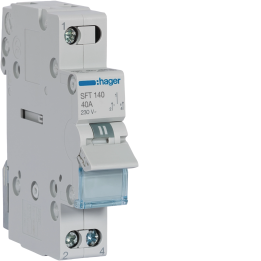 Hager SFT140 1P 40A Centre Off Changeover Switch