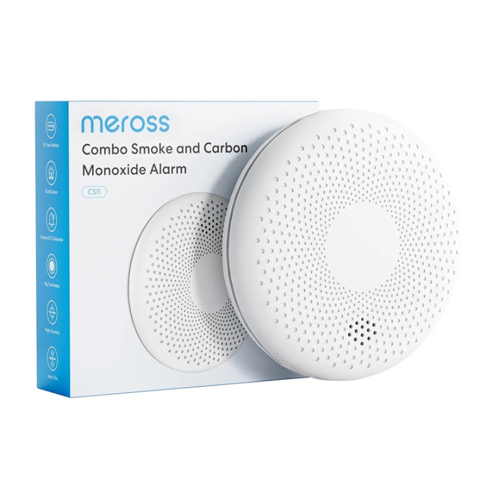 Meross CS11-EU dūmu un oglekļa monoksīda detektors
