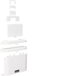 Hager ATA207589016 T-piece for ATEHA cable duct, 20x75mm, traffic white RAL 9016