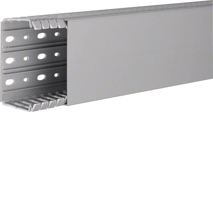 Hager BA760100 Slotted Panel Trunking 60x100mm, Grey