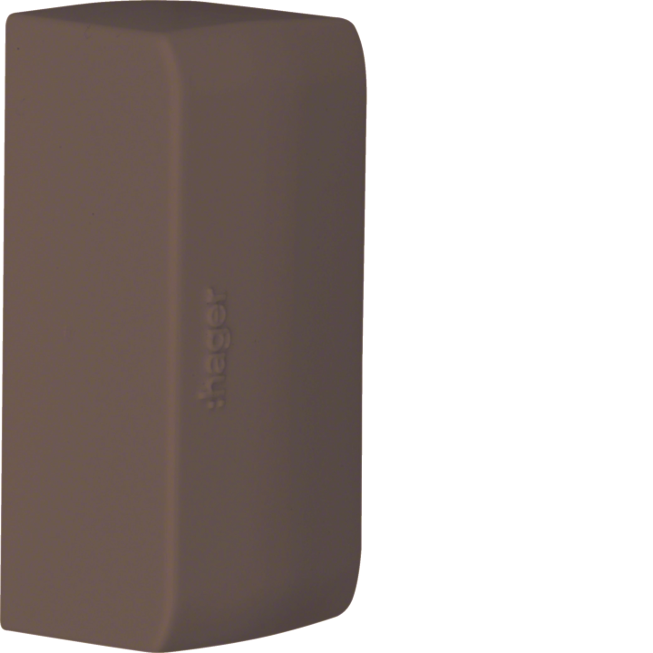 Hager ATA205068014 End Cap for ATEHA Duct 20x50mm, Brown