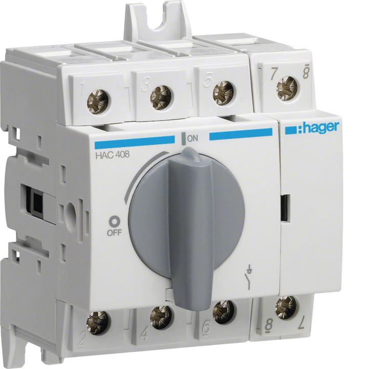 Hager HAC408 Load Break Switch 4P 80A