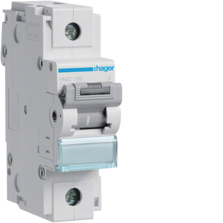 Автоматический выключатель Hager HMF199, 1P, 15kA, D-125A, 1.5М