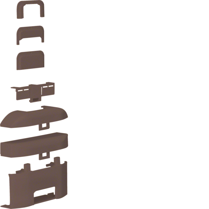 Hager ATA123088014 T Piece for ATEHA Trunking, 12x30 mm, Brown