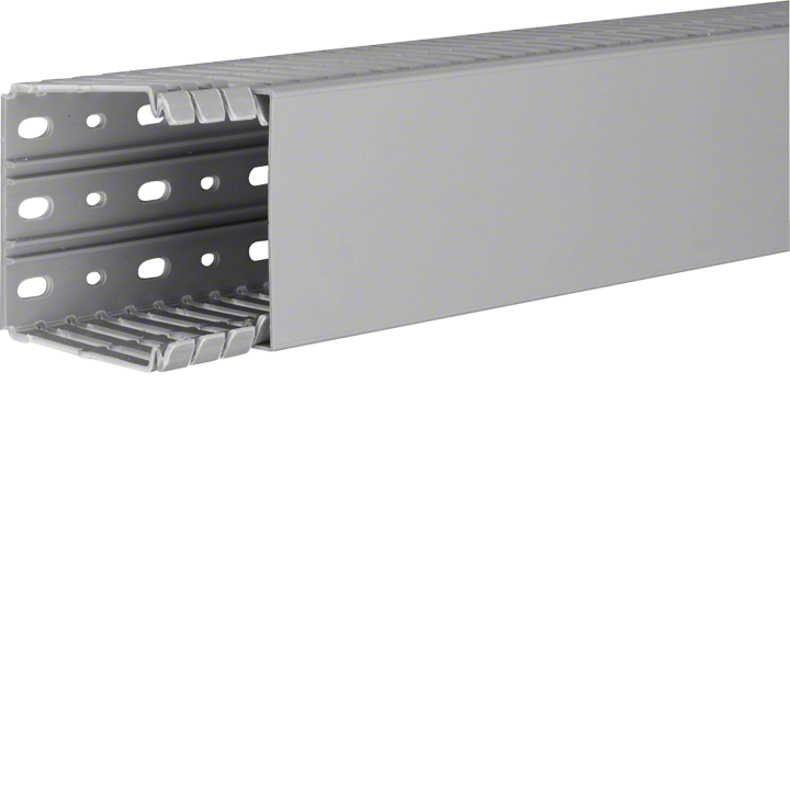 Hager BA780080 Slotted Panel Trunking 80x80mm, Grey