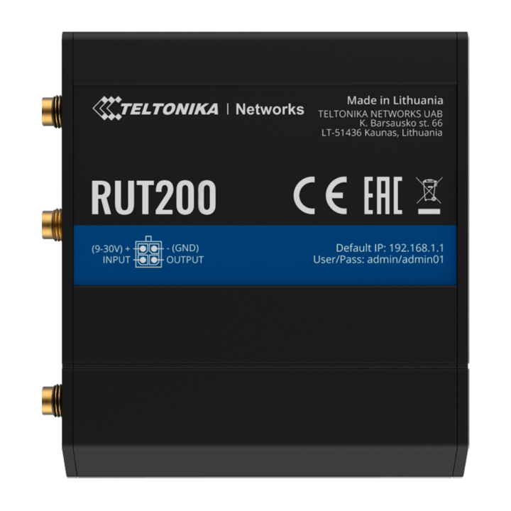ПРИЭИГОС ТАШКАС 4G LTE + РОУТЕР RUT200 2,4 ГГц 300 Мбит/с Teltonika
