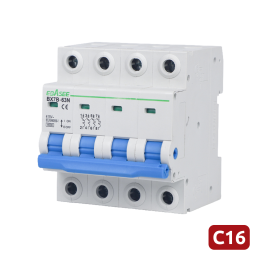 MARCA BLANCA BX7B-63N-16A-4P 16A 4-Pole Miniature Circuit Breaker MCB