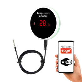 Inteliģentā czujnik temperatury hermetyczna sonda 3m Ekran WiFi TUYA